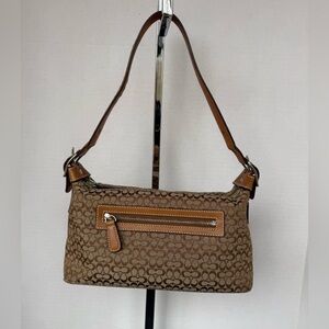 Vintage Coach Y2K Signature C Mini Hobo Demi Jacquard Canvas Shoulder Bag